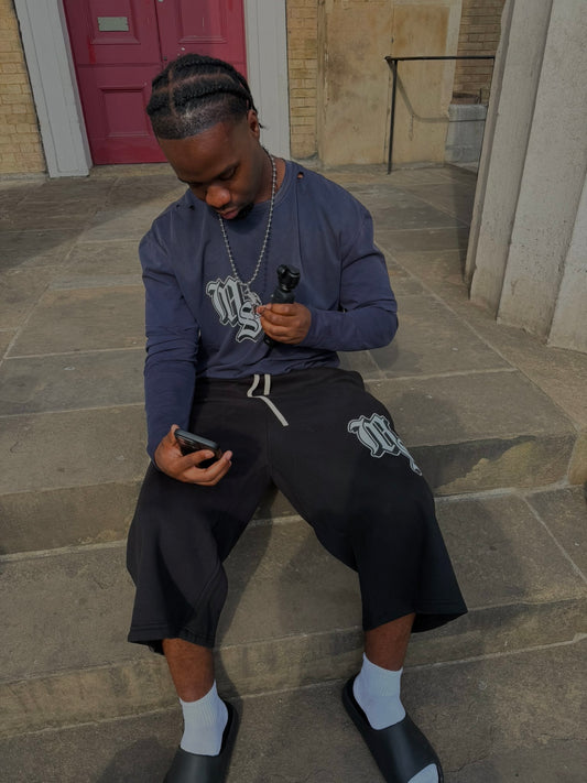 ACIDWASH LONGSLEEVE SLIVER BLUE