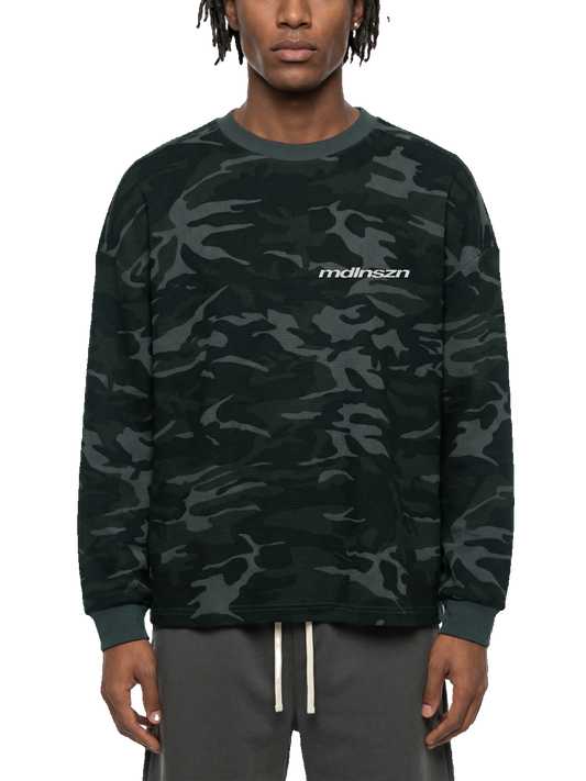 CAMO THERMAL LONGSLEEVE TEE GREEN